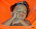 Sleeping Child Rio Negro River Brazil